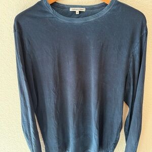 Cotton Citizen Deep Blue Long Sleeve Top